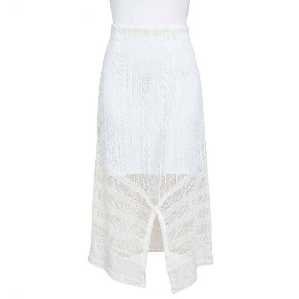 Unique 2-in-1 White Eyelet Lace Midi Dress or Maxi Skirt – Feminine, Versatile,